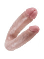 King Cock - Dildo Doble Penetración 17.8 cm Natural