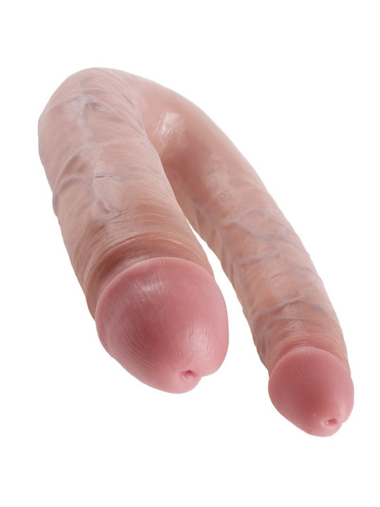 King Cock - Dildo Doble Penetración 17.8 cm Natural