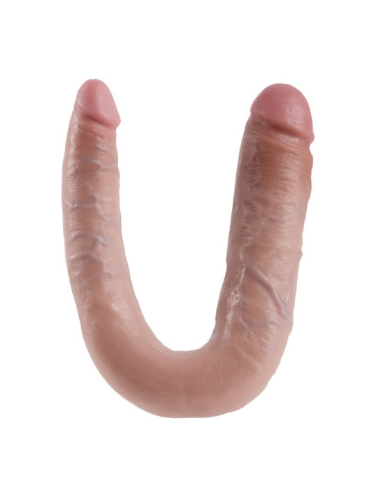 King Cock - Dildo Doble Penetración 17.8 cm Natural