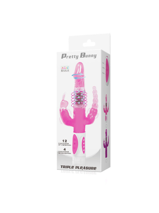 Baile - Pretty Bunny Triple Vibrador Rotador