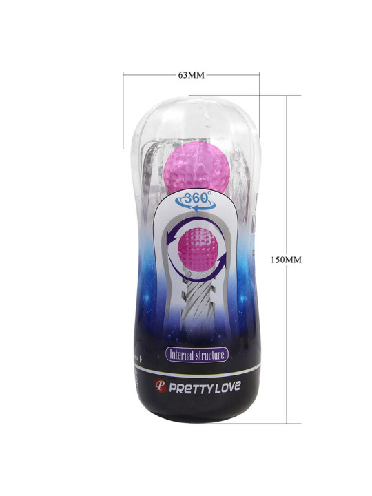 Pretty Love - Masturbador Cup 360º Texturizado Transparente