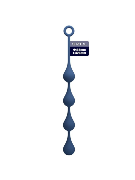 Mr Play - Bolas Anales Silicona Azul Talla L 42,6 cm