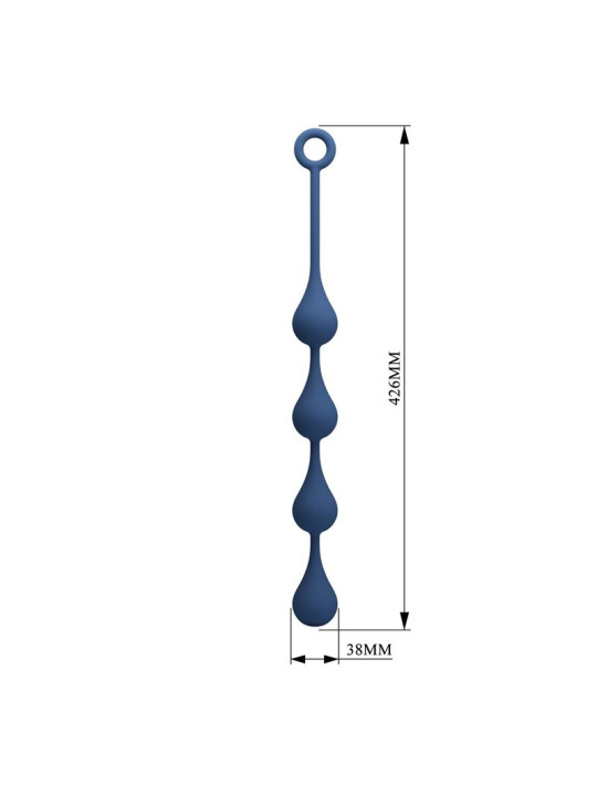 Mr Play - Bolas Anales Silicona Azul Talla L 42,6 cm