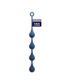 Cadena de cuatro bolas anales Mr Play azules en forma de gota con anilla de extracción, talla XL