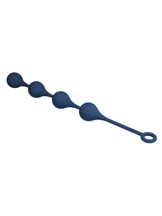 Mr Play XL: bolas anales de silicona azul de 52,5 cm