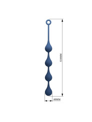 Mr Play XL: bolas anales de silicona azul de 52,5 cm