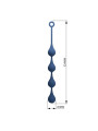 Mr Play XL: bolas anales de silicona azul de 52,5 cm