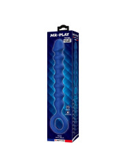 Mr Play - Bolas Anales y Plug Anal Silicona Azul Ø 3,4 cm - 28,5 cm