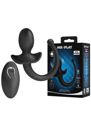 Mr Play - Vibrador Anal y Perineal con Control Remoto Inalámbrico Negro