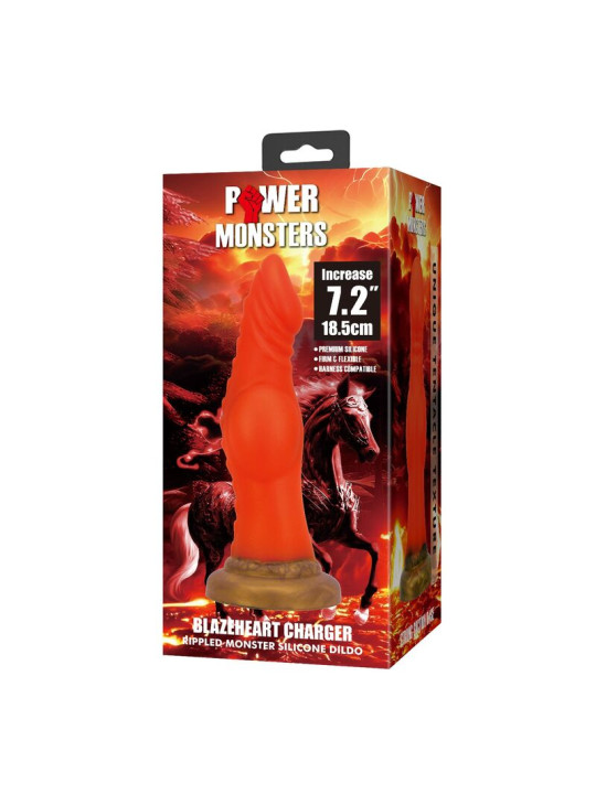 Power Monsters - Blazeheart Charger Dildo 18,5 cm Ø 4,5 cm