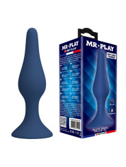 Mr Play - Plug Anal Cónico Silicona Azul XL