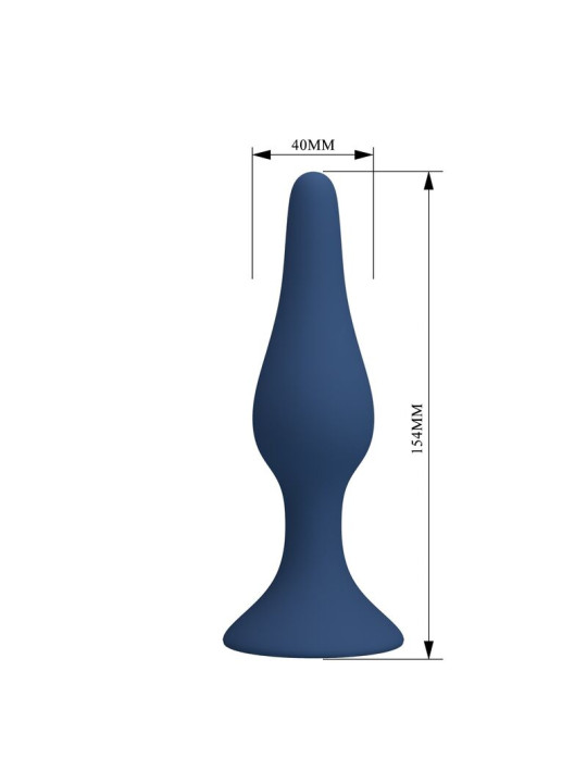 Mr Play - Plug Anal Cónico Silicona Azul XL