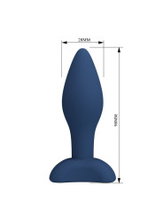 Mr Play - Plug Anal Cónico Silicona Azul S
