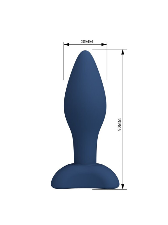 Mr Play - Plug Anal Cónico Silicona Azul S