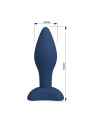 Mr Play - Plug Anal Cónico Silicona Azul S