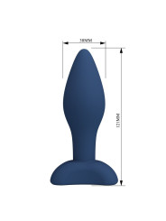 Mr Play - Plug Anal Cónico Silicona Azul L