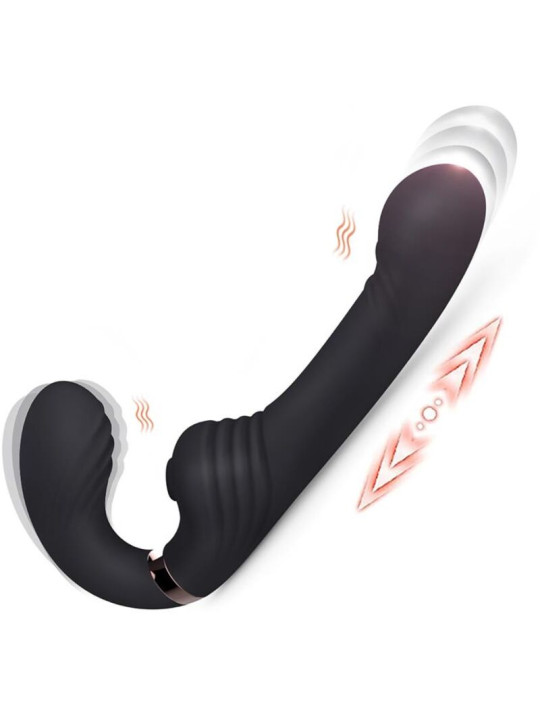 Nalone - Allow Vibrador Doble con Rotación y Empuje Negro