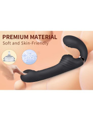 Nalone - Allow Vibrador Doble con Rotación y Empuje Negro