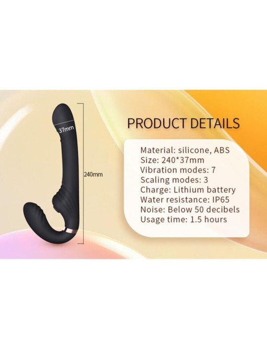 Nalone - Allow Vibrador Doble con Rotación y Empuje Negro