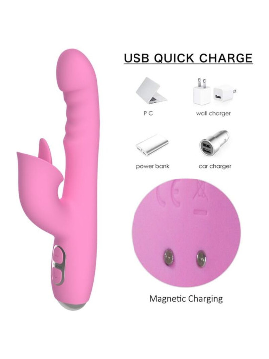 Nalone - T-May Vibrador Rabbit con Empuje y Movimiento Oscilante