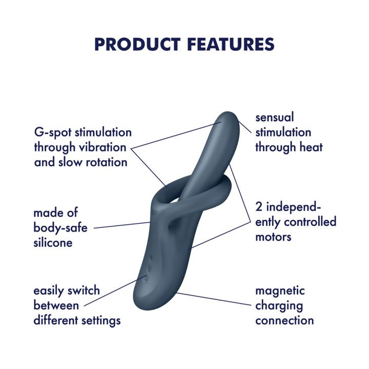 Vibrador Punto G Satisfyer Gris