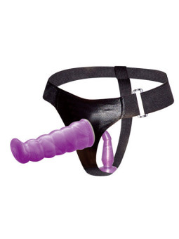 Baile - Arnés Anal y Vaginal Femenino Lila Punto G 17 cm