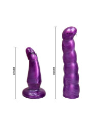 Baile - Arnés Anal y Vaginal Femenino Lila Punto G 17 cm