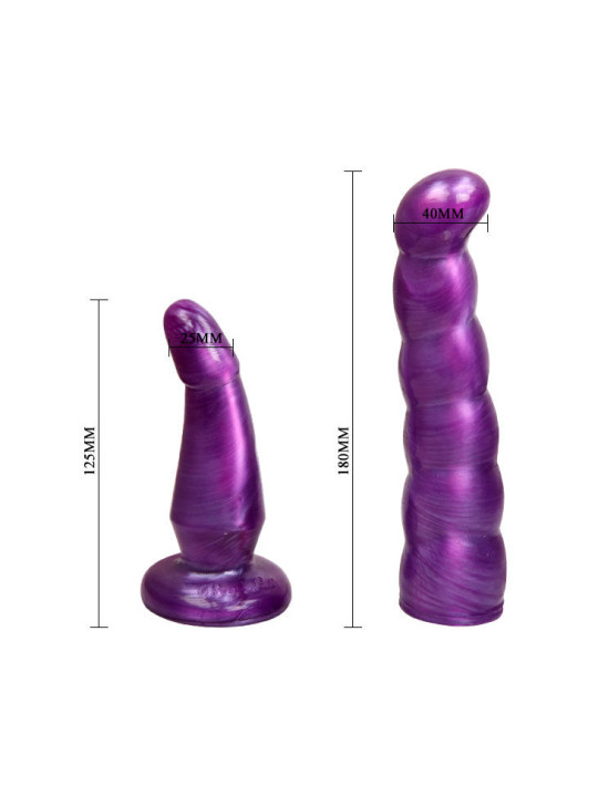 Baile - Arnés Anal y Vaginal Femenino Lila Punto G 17 cm